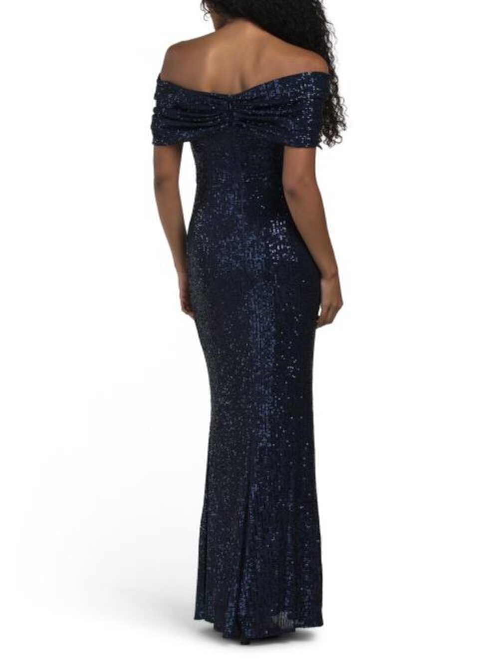 VINCE CAMUTO V-wire Off Shoulder Sequin Gown - Picture 2 of 4